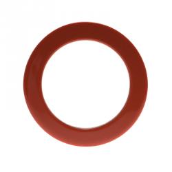 Pre Owned CH Carolina Herrera Orange Resin Gold Tone Wide Bangle 21cm