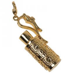 Pre Owned CH Carolina Herrera Perfume Bottle Gold Tone Pendant