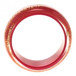 مملوكة مسبقًا سوار عريض سي إتش كارولينا هيريرا راتنج أحمر ومعدن ذهبي اللون 20 سم