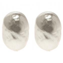 Pre Owned Carolina Herrera White Faux Pearl Clip-on Stud Earrings 