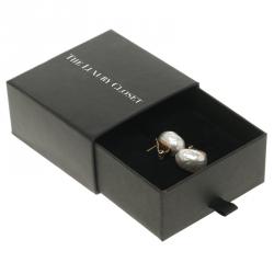 Pre Owned Carolina Herrera White Faux Pearl Clip-on Stud Earrings 