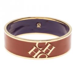 Pre Owned CH Carolina Herrera Orange Bangle Bracelet