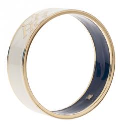 Pre Owned CH Carolina Herrera White Bangle Bracelet