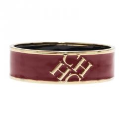 Pre Owned Carolina Herrera CH Red Bangle Bracelet