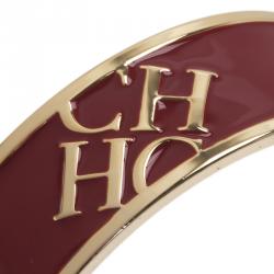 Pre Owned Carolina Herrera CH Red Bangle Bracelet