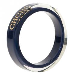 Pre Owned Carolina Herrera CH Blue Resin Bangle Bracelet