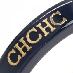 Pre Owned Carolina Herrera CH Blue Resin Bangle Bracelet