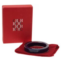 Pre Owned Carolina Herrera CH Blue Resin Bangle Bracelet