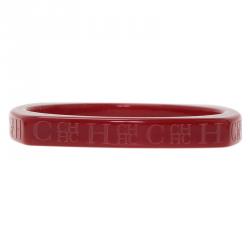 Pre Owned Carolina Herrera CH Red Resin Bangle Bracelet