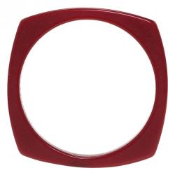 Pre Owned Carolina Herrera CH Red Resin Bangle Bracelet