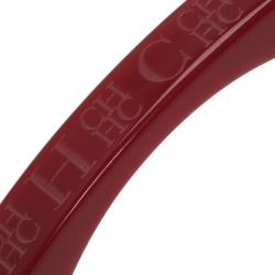 Pre Owned Carolina Herrera CH Red Resin Bangle Bracelet
