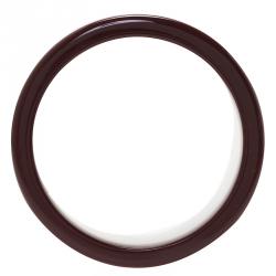 Pre Owned CH Carolina Herrera Burgundy Extra Wide Cuff Bracelet