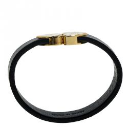 Pre Owned CH Carolina Herrera Leather Hearts Bracelet