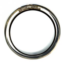 Pre Owned CH Carolina Herrera Gold Tone Inclusion Black Resin Wide Bangle Bracelet