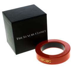 مملوكة مسبقًا CH Carolina Herrera Orange Resin Bracelet 20cm