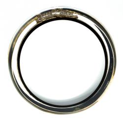 مملوكة مسبقًا CH Carolina Herrera Faux Pearl Black and Gold Tone Resin Wide Bangle 21 cm