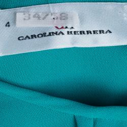 Pre Owned CH Carolina Herrera Blue Sleeveless Paneled Dress S