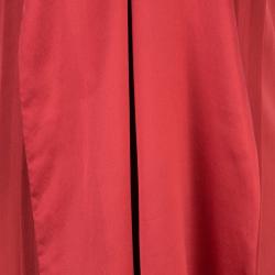 Pre Owned فستان سي أتش كارولينا هريرا أحمر بربطة عنق M