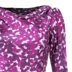 Pre Owned CH Carolina Herrera Printed Long Sleeve Maxi Dress M