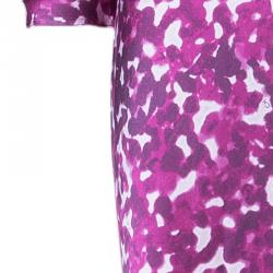 Pre Owned CH Carolina Herrera Printed Long Sleeve Maxi Dress M