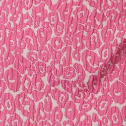 Pre Owned فستان  سي أتش كارولينا هيريرا وردي بنقشة الفهد بدون أكمام L