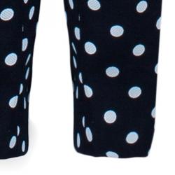 Pre Owned CH Carolina Herrera Navy Doted Trousers L