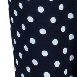 Pre Owned CH Carolina Herrera Navy Doted Trousers L