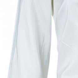 CH Carolina Herrera White Ruffle Detail Silk Top S