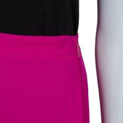 Pre Owned CH Carolina Herrera Pink Silk Pleated Skirt M