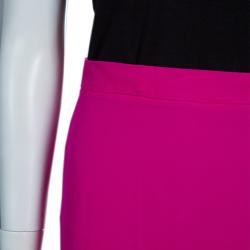 Pre Owned CH Carolina Herrera Pink Silk Pleated Skirt M