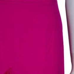 Pre Owned CH Carolina Herrera Pink Silk Pleated Skirt M