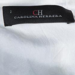 Pre Owned CH Carolina Herrera Lavender Printed Wrap Maxi Dress S