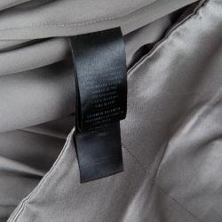 مملوكة مسبقًا فستان سهرة سي أتش كارولينا هيريرا حرير فضي بدون حمالات M