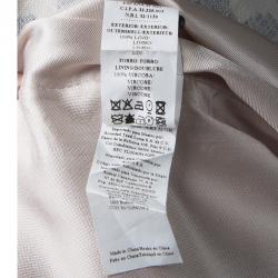 Pre Owned CH Carolina Herrera Cream Floral Print Linen Dress M