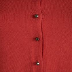 Pre Owned CH Carolina Herrera Red Cropped Cardigan S