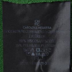 Pre Owned توب سي أتش كارولينا هيريرا تريكو أخضر ديرابيه بلا أكمام S