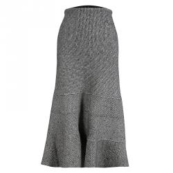 CH Carolina Herrera Monochrome Herringbone Skirt Suit L