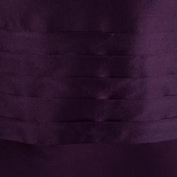 Pre Owned CH Carolina Herrera Purple Silk Sleeveless Evening Gown S