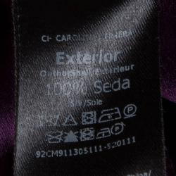 Pre Owned CH Carolina Herrera Purple Silk Sleeveless Evening Gown S