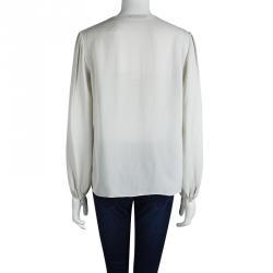 Pre Owned توب سي اتش كارولينا هريرا أكمام طويله رصاصي L