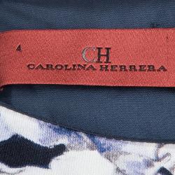 Pre Owned فستان ماكسي سي أتش كارولينا هيريرا حرير أزرق مورد S