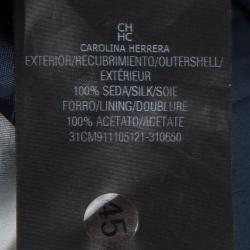 Pre Owned فستان ماكسي سي أتش كارولينا هيريرا حرير أزرق مورد S