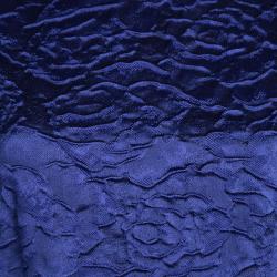 Pre Owned CH Carolina Herrera Blue Embossed Floral Jacquard Sleeveless Top S