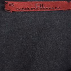 Pre Owned فستان سي أتش كارولينا هيريرا أسود بفيونكة مزينة بلا أكمام XS