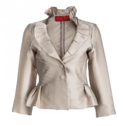 Pre Owned جاكيت سي أتش ارولينا هي ريرا بيج بكشكشة مزينة S