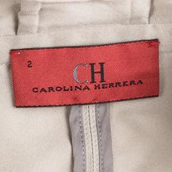 Pre Owned جاكيت سي أتش ارولينا هيريرا بيج بكشكشة مزينة S