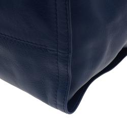 Pre Owned CH Carolina Herrera Blue Leather Tote