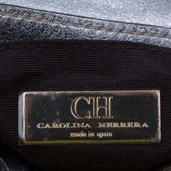 مملوكة مسبقًا حقيبة كلتش سي أتش كارولينا هريرا جلد فضي