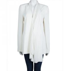 Chalayan Off White Draped Collar Detail Blazer M
