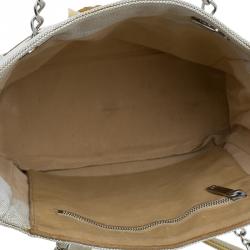 Chanel Beige Canvas and Patent Leather Camellia No.5 Tote